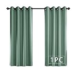 MYSKY HOME Solid Grommet top Thermal Insulated Window Blackout Curtains, 52 x 63 Inch, Teal, 1 Panel