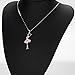 Neoglory Fashion Jewelry Pink Crystal Ballet Dance Girl Pendant Necklace Ballerina for Women Gift 18