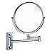 IBeaty Bathroom Mirror 8 inch Wall Mount Makeup Mirror Double-Sided Face Mirror, Swivel Vanity Mirror 1x and 7X Magnification Polished Chrome Finished