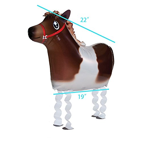 VOULOIR Walking Animal Balloons Horse and Cow Balloon Air Walkers, Kids Farm Animal Theme Birthday Party Supplies Birthday Decorations