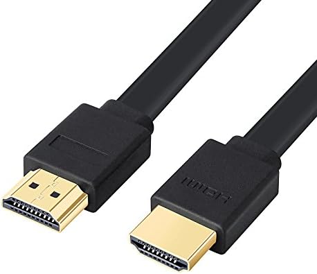 Shuliancable Flat Black High Speed HDMI Cable Supports 1080P 3D and ARC , Ethernet Computer, TV, DVD, Xbox PlayStation PS3 PS4 PC 30ft