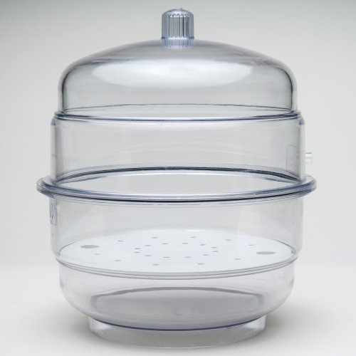 SP BelArt "Space Saver" Polycarbonate Vacuum Desiccator With Clear