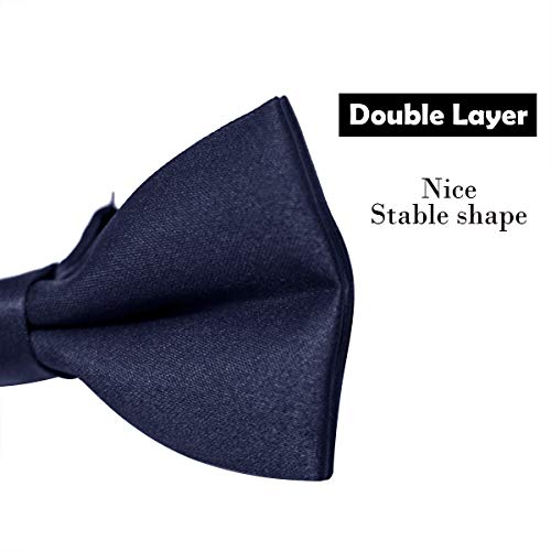 image for Wirarpa Mens Classic Pre-tied Bow Ties Clip On Formal Solid Tuxedo Adj