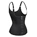 Junlan Waist Trainer, Corset Cincher Body Slimmer Shaper Tummy Control for Women Vest (M, Black Waist Trainer for Weight Loss)
