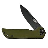 Camillus CUDA Mini, 6.75-inch Folding Knife; Drab Green