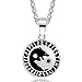 HANDMADE JEWELLERY - Werewolf Sun Moon Stainless Steel Norse Vikings Pendant Necklace Viking Amulet Pendant (55MM(22 Inches))