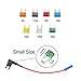 E-KYLIN Car Motor ADD Circuit Blade Style Fuse Adapter Cable Add-A-Circuit Fuse Holder APS ATT LOW PROFILE ATM LP FUSETAP TAP with 7 Fuses Set 5, 7.5, 10, 15, 20, 25, 30 AMPS - Small Size