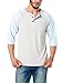Aiyino Mens Henley Short Sleeve with 3 Buttons - Assorted Colors Large Sky Blue Shirts