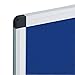 VIZ-PRO Notice Board Felt Blue, 48 X 36 Inches, Silver Aluminium Frame