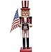 Northlight Decorative Wooden Patriotic Uncle Sam Christmas Nutcracker, 15