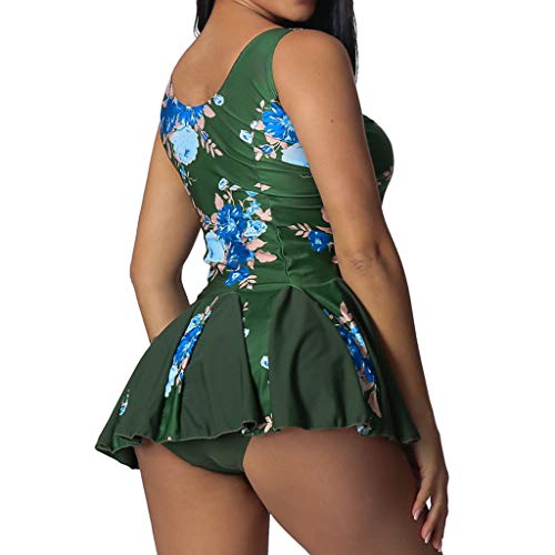 image for Drindf women's swimsuit Womens Plus Size Tankini Floral Print Swimdres