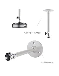 myjell Soporte de techo Wall Mount Proyector Bracket Universal Aluminio 5 kg Capacidad para Cámara Mini Proyector (21,5 cm), color plateado