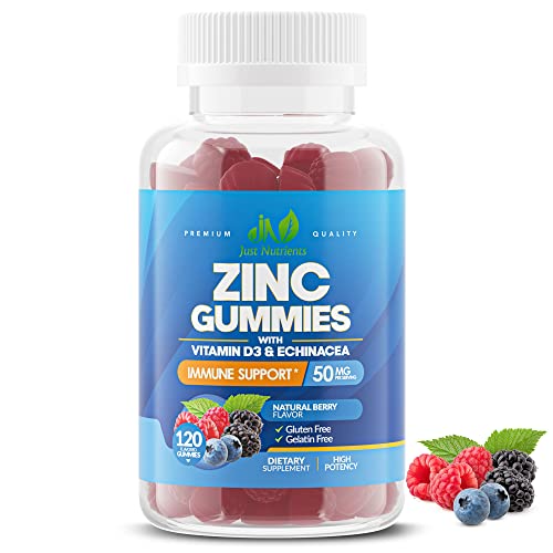 Zinc Citrate 50mg Gummies with Vitamin D3 and Echinacea (120 Gummies