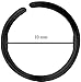 Forbidden Body Jewelry 20g 10mm Surgical Steel Black Seamless Nose Ring & Cartilage Hoop with Comfort Round Ends