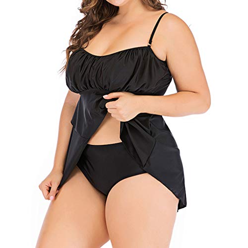 iYBUIA Women's Plus Size Bathing Suits Paisley Print Two Piece Swimsuit Mesh Patchwork - Thumbnail 4