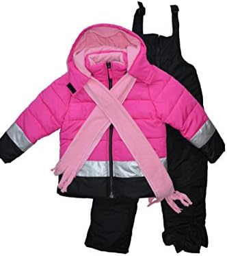 Snowsuits for Kids Girl's 3-Piece Fleece Lined Active Snowsuit (7-8, Merlot)