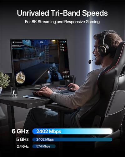 BrosTrend AXE5400 WiFi Stick 6E Powerful Tri-Band 6 GHz / 5GHz / 2.4GHz WiFi Stick 6 USB Long Range WiFi Key for PC, WiFi Antenna PC Dongle, USB Adapter, Compatible with Windows 11/10