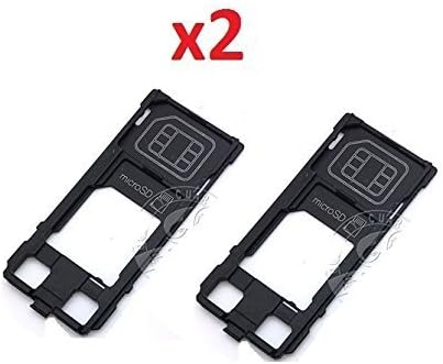 By Walking Slow-2 Piece Micro SIM Card Tray Holder Replacement For Sony Xperia X(F5121), XZ(F8331), XZs(G8231), X Premium,X Compact