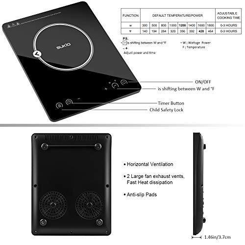 Portable Induction Cooktop induction stove Countertop Burner, 1800W 120