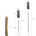 Microfiber Duster with Extension Pole(Stainless Steel), Extra Long 100 inches, with Bendable Head, Hand Duster for Cleaning High Ceiling Fan, Interior Roof, Cobweb, Gap Dust- Wet or Dry Use