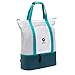 Easthills Outdoors Carryall Top Zipper Mesh Beach Bag with 12 cans Insulated Leakproof Rigid Bottom Cooler, Travel Tote Bag Backpack with Adjustable Comfy Shoulder Straps Turquoise Blue