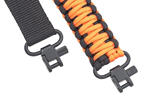 Gun Sling 550 Paracord - Rifle or Shotgun - 2 Point - Extra Strong Multi Use (Blaze Orange)