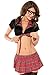 Dear-Lover Womens Top Shirt Mini Skirt School Girl Costume Large Multicoloured