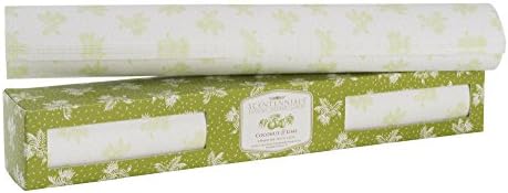 Scentennials Scented Drawer and Shelf Liners - Coconut Print - Twelve (12) Large 16.5 x 22 Inch Non-Adhesive Sheets - Perfect for Closet Shelves and Dresser Drawers (Coconut & Lime)