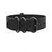 PerFit® ZULU4 Ballistic Nylon Watch Strap + Spring Bars, Field Ready/Fashion Forward, Lifetime Guarantee, Choose Color/Size(18mm,20mm,22mm,24mm,26mm), Black-Ops/Brigade Black, 22mm