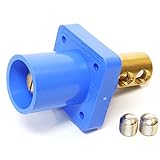 Marinco CL40MRB-DX CL Cam Type, Panel Mount, 400 Amp, 600 Volt, 2/0 - 4/0 AWG double set screw, Male - Blue (D)