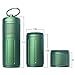 MEECN Two Layer Large Pill Organizer, Aluminum Container, Waterproof, can Store Pills Anything Sizes, Vitamins, Cod Liver Oil, Supplements and Medication, Rv Products, Size:1.6 x 1.6 x 4.4 in (Green)