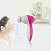 Ckeyin 5 in 1 Electric Facial and Body Cleansing Brush/Multi-Function Portable Facial Skin Care Electric Massager/Scrubber with Facial Latex Brush Cosmetic Sponge