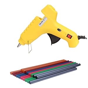 GLUN 60 WATT Yellow Glue Gun with 18 FLUORESCENTSTICKS