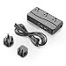 BESTEK Universal Travel Adapter 220V to 110V Voltage Converter with 6A 4-Port USB Charging and UK/AU/US/EU Worldwide Plug Adapter (Black) primary