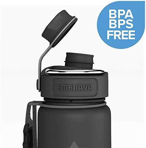 Blue BPA-free water bottle with time markers, ideal for travel, priced at $20.95 as of August 9, 2023.