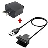 Fitbit Alta HR Cable, Replacement Fitbit Alta HR USB Charger Cable + 500mA AC Wall Charger Adapter for Fitbit Alta HR Band Wireless Activity Bracelet by Bereezy
