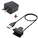 Fitbit Alta HR Cable, Replacement Fitbit Alta HR USB Charger Cable + 500mA AC Wall Charger Adapter for Fitbit Alta HR Band Wireless Activity Bracelet by Bereezy
