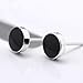 YEX Earrings Jewlery Black Crystal Silver Stud Earrings for Men