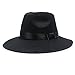 ELENKER Unisex Fedora Hat Bowler Hat Gangster Classic Porkpie Derby Hats Black
