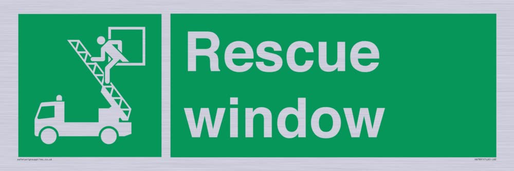 Rescue window Sign - 600x200mm - L62