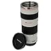 Thermo LenZcup with Stainless Steel Insulated Tumbler (Modeling 1:1 Canon EF 70-200mm f/4L USM Lens, White), 16oz