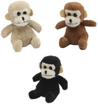 KCFT Small Monkey Soft Toy - Sold Individually In Assorted Colours