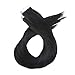 Human Hair Tape in Hair Extensions Tape in Real Hair Extensions 100% Remy Human Hair… (18 Inch, #1)