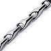 Urban Jewelry Classy Men's Solid Heavy Wheat Tungsten Carbide Bracelet - 3 Sided Links (Silver)