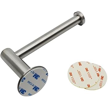 Self Adhesive Toilet Paper Holder, Wilifdom Bathroom Lavatory Toilet Stainless Steel Tissue Paper Roll Towel Holder -SUS 304 Brushed Stainless Steel Dispenser Wall Mount