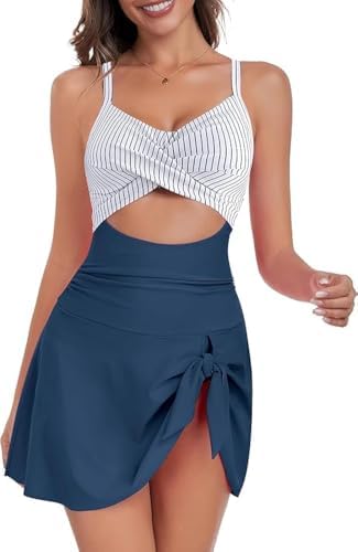SHEKINI Women's Ruched Tummy Control Swimsuits Jamaica