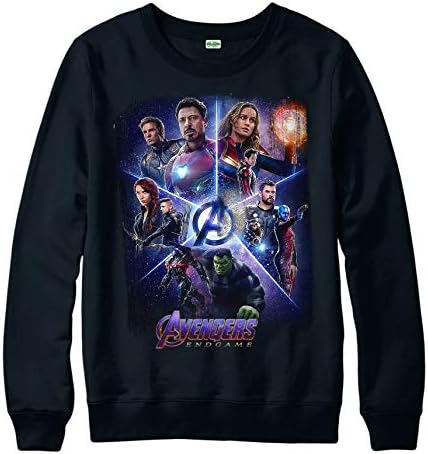 Avengers: Endgame Jumper, Iron Man, Thor, Black Widow, Hulk Captain America, Thanos, Marvel Comics Superheroes Kids & Adults Size Jumper Top
