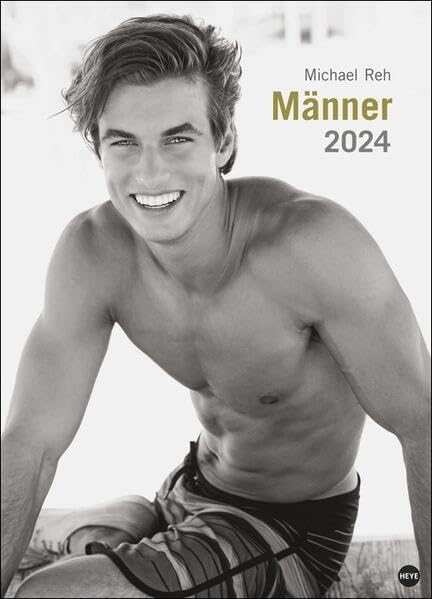 Männer Edition 2024. Jeden Monat ein sinnliches Schwarz-Weiß-Foto in einem Kalender im Großformat. Schöne Männer im Wandkalender XXL 2024. Hochformat 49 x 68 cm.