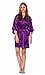 Satin Kimono Rhinestone Maid of Honor Robe (Small/Medium, Purple)