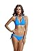 zeraca Women's Brazilian Tie Side Bottom Triangle Bikini Bathing Suits (L14, Hawaiian Ocean)